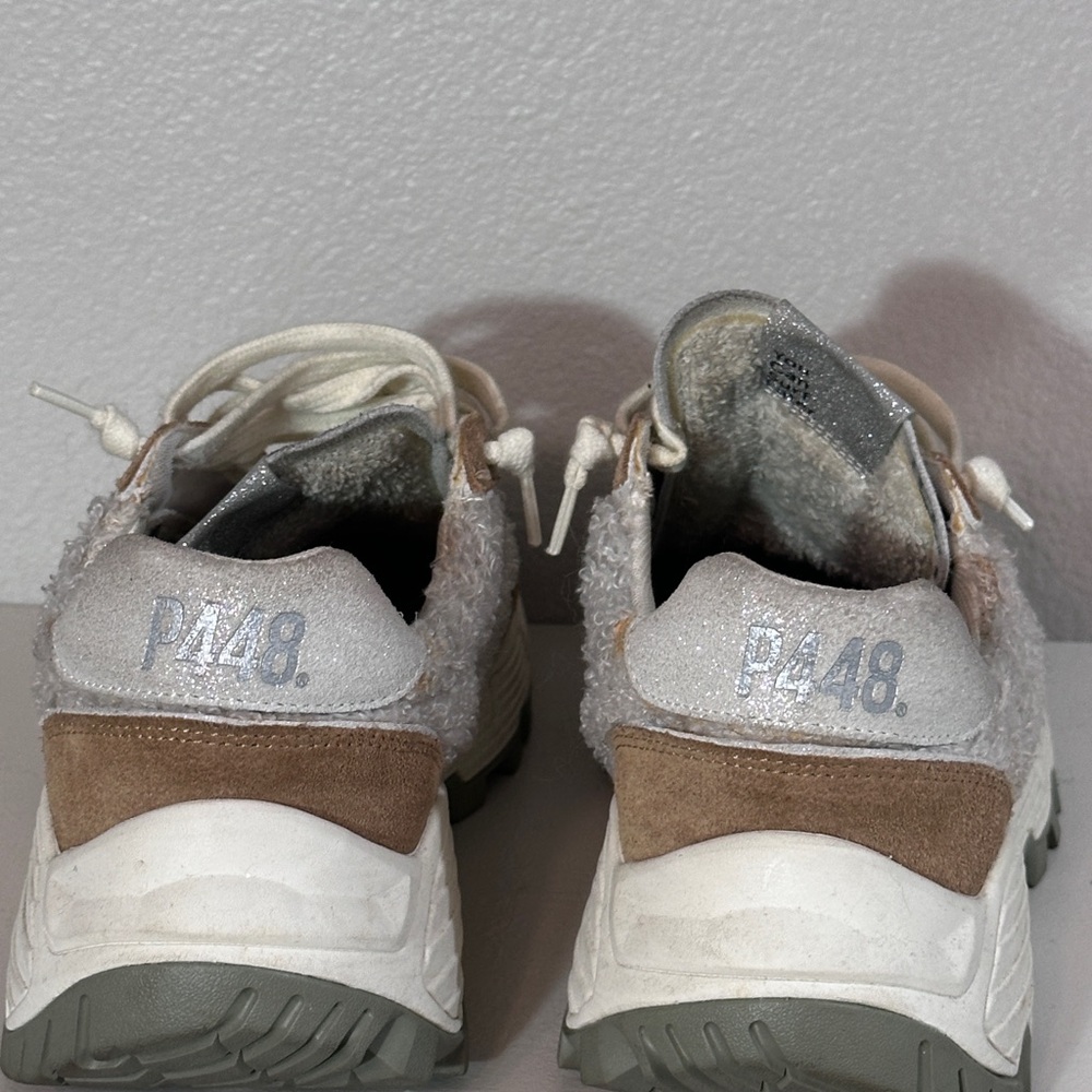 P448 tan cream sneakers size 37 - Picture 3 of 10